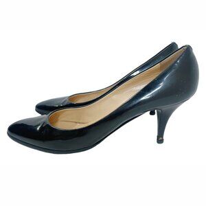 Giuseppe Zanotti Design Black Patent Leather Rounded Toe Pumps Heels Size 9